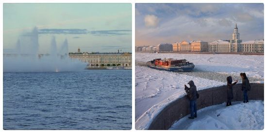 Río Nevá en San Petersburgo
