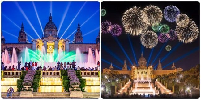 ver espectáculo de la fuente mágica de montjuic