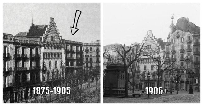 Foto antigua de la Casa Batlló