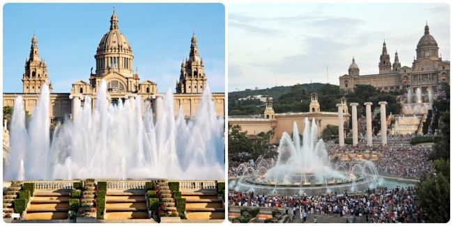 Fuente mágica de Montjuic de día
