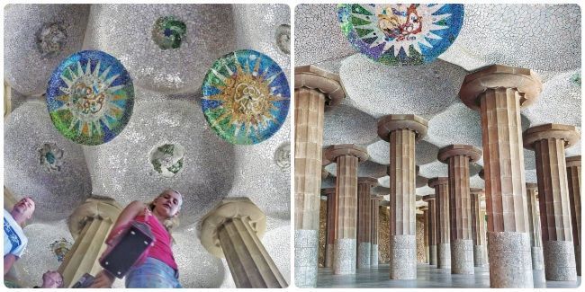 Visitar la sala hipóstila del Park Güell