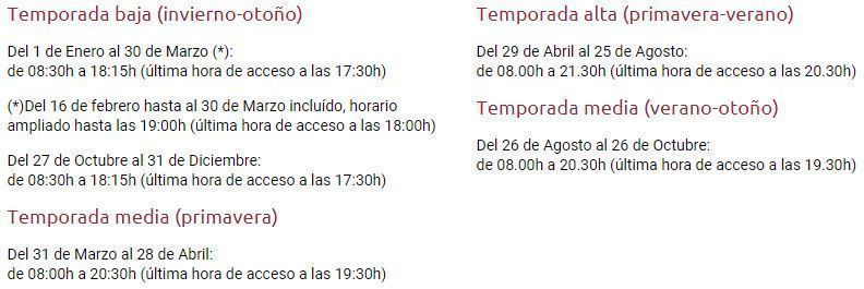 horario park güell 2019