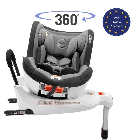 Silla de Coche Giratoria 0-18kg, 360º, Isofix, Grupo 0+/1