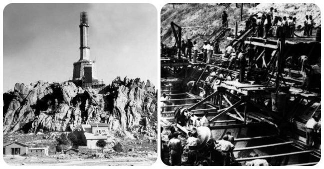 Valle de los Caídos en construcción