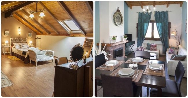 Apartamento con chimenea y vistas a la montaña